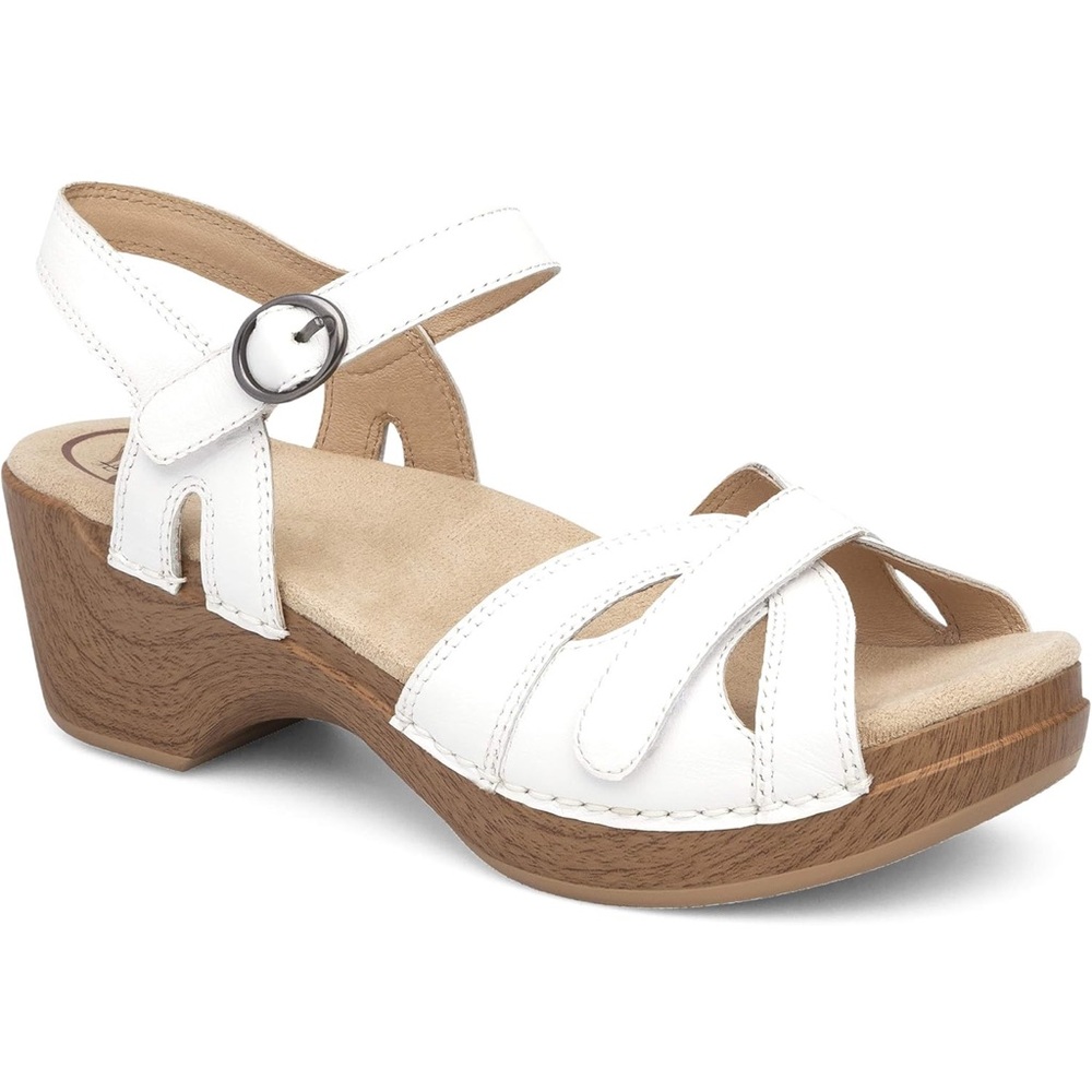 Dansko White Criss-Cross Sandals only had to wear two times